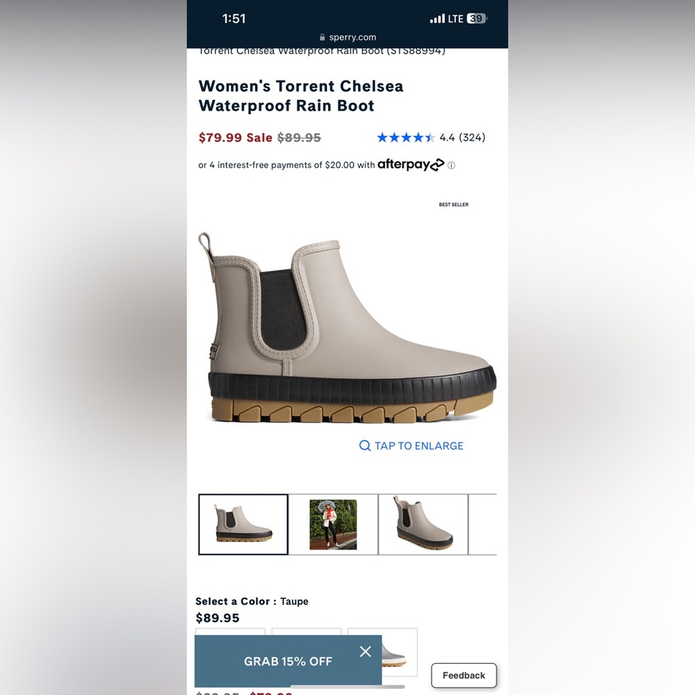 Women's Torrent Chelsea Waterproof Rain Boot